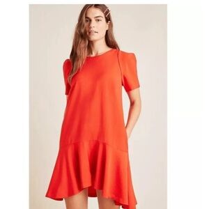 Anthropologie Maeve Rousseau Flounced Mini Dress